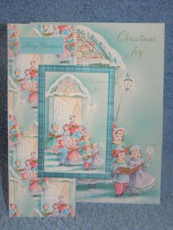 Children Carol Singers No Hole Fold Back Card by Susan Smith