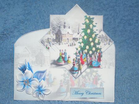 Carol Singers Over the Edge Card by Susan Smith