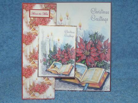 Christmas Candles Fold Back Card by Susan Smith