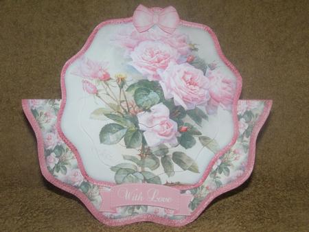 Vintage Pink Roses Shaped Over the Edge Mini Kit by Susan Smith