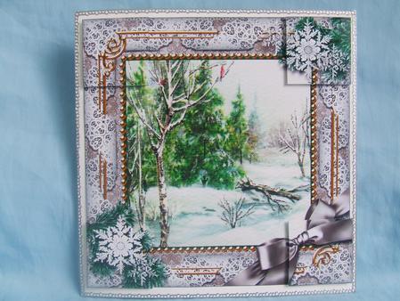 Winter Countryside Snow 8inch Picture Sheet by Susan Smith