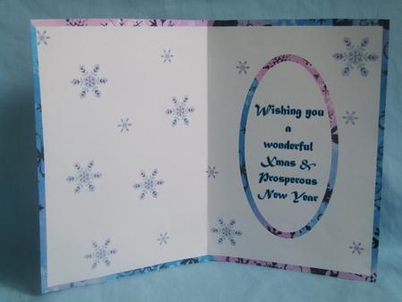 Snow Flake Xmas Greeting by Susan Smith