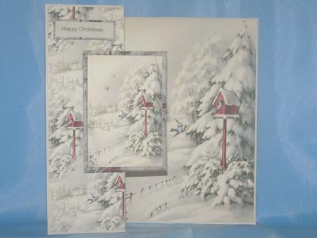 Birds Fly Home to Their House No Hole Fold Back Card by Susan Smith