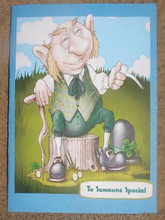 Lovely Cute Leprechaun Talking a Break by Susan Smith
