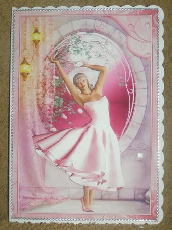 1950's Pretty in Pink Lady Decoupage by Susan Smith