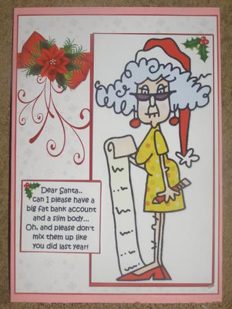 Stella Writes Her Letter to Santa Quick Card by Susan Smith