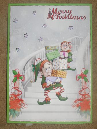 Santa's Elves Christmas Delivery Topper and Decoupage by Susan Smith