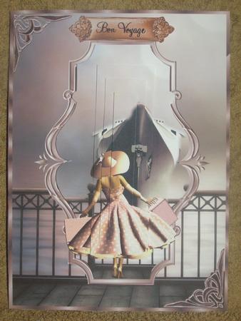 1950's Style Bon Voyage Pyramid Layer Card Front by Susan Smith