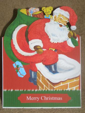 Over the Edge Christmas Santa Card Front / Topper by Susan Smith
