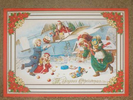 Father Christmas is Coming Decoupage Topper by Susan Smith