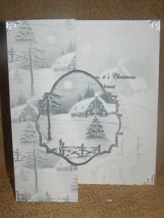Winter Moonlight Fold Back Card with Verse by Susan Smith