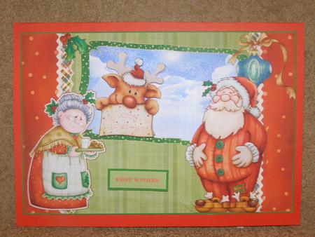 Santa is Waiting for His Supper Card with Decoupage by Susan Smith