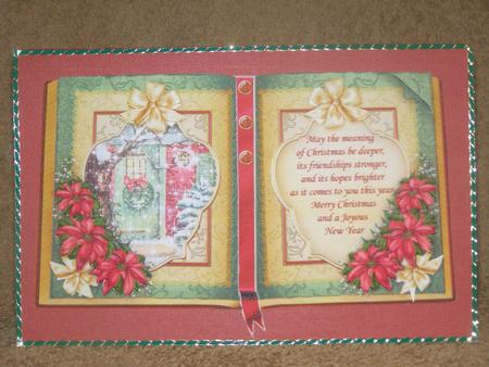 Vintage Christmas Door & Poinsettia Book Decoupage by Susan Smith