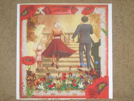 Vintage Style Coming Home Card Topper by Susan Smith