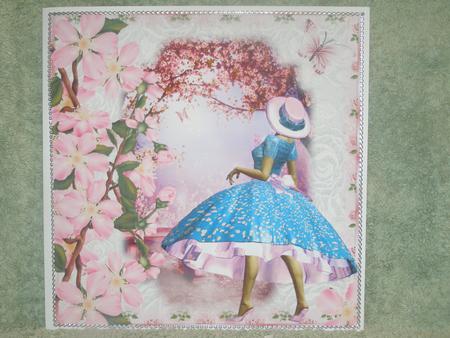 Vintage Style Beauty in a Cherry Blossom Dress by Susan Smith