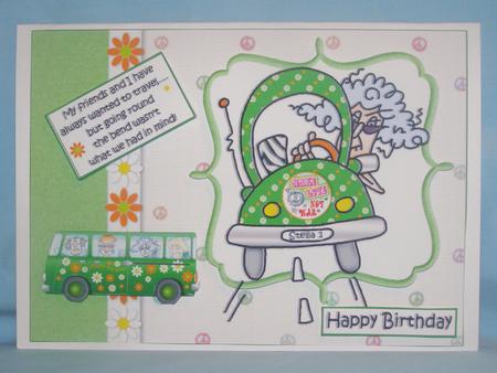 Stella and Friends Travel 60's Style Quick Card by Susan Smith