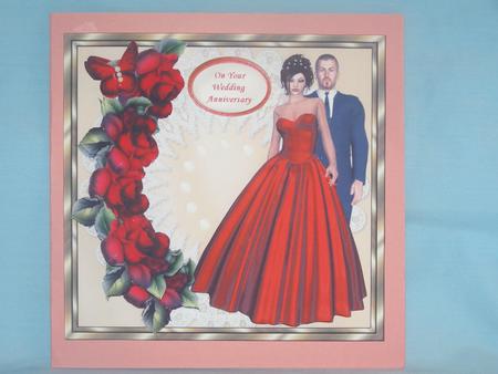 Lady in Red Anniversary Card by Susan Smith