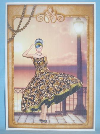 1950's Lady Vintage Promenade Decoupage by Susan Smith