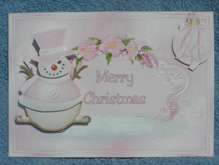 Snowman and Flowers Cad Front by Susan Smith