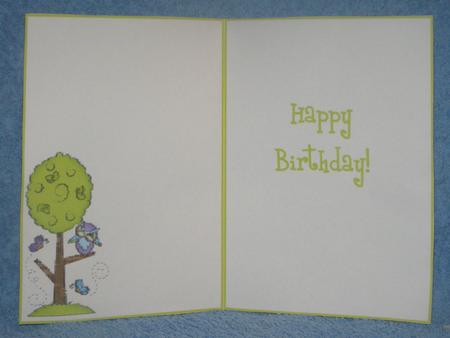 Owl by Tree Insert by Susan Smith