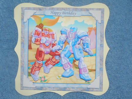 Transformer Robots Card Topper & Decoupage Birthday Boy by Susan Smith