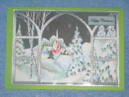 Stars at Night at Christmas Window View Card by Susan Smith
