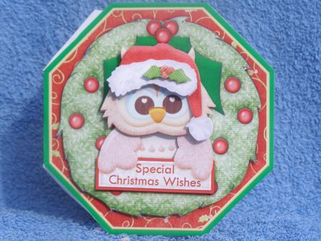 Christmas Owl Wreath Peeper with Decoupage Mini Kit by Susan Smith