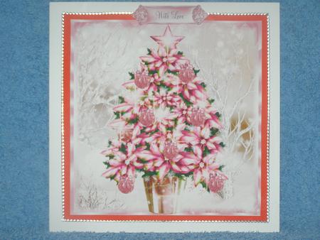 Pink Poinsettia Christmas Tree by Susan Smith