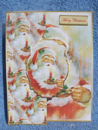 Traditional Santa Fold Back Card with Toppers by Susan Smith