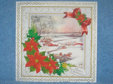 8x8 Vintage Christmas Scene Ivory by Susan Smith
