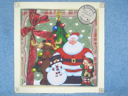 Santa and the Crew Card Front Kit by Susan Smith