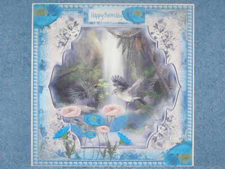 The Poppy Waterfall 8x8 by Susan Smith