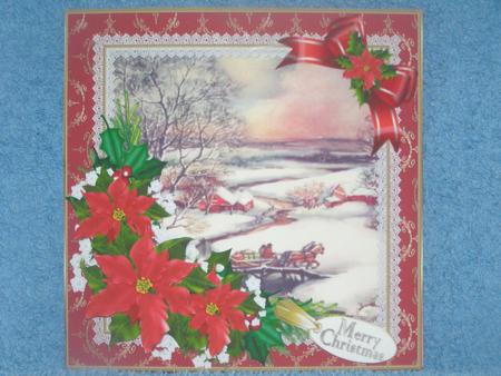 8x8 Vintage Christmas Scene by Susan Smith