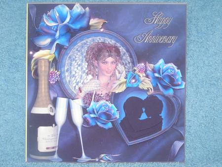Anniversary 8x8 Pyramage Card Front by Susan Smith