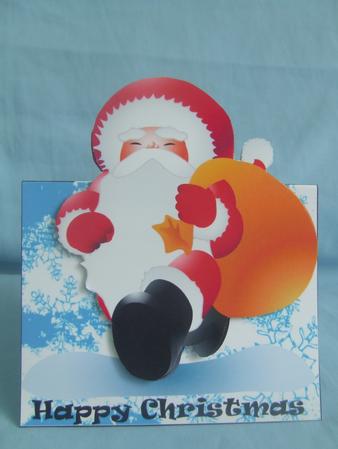 Santa Claus Over the Edge Card by Susan Smith