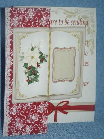 Burgundy & Cream Fold Back Card by Susan Smith