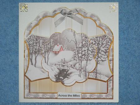 Crossing Over the Bridge at Christmas Card Front by Susan Smith