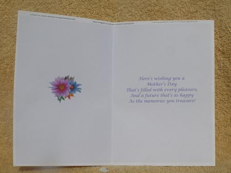 Daisys & Vintage Mother's Day Insert & Verse by Susan Smith