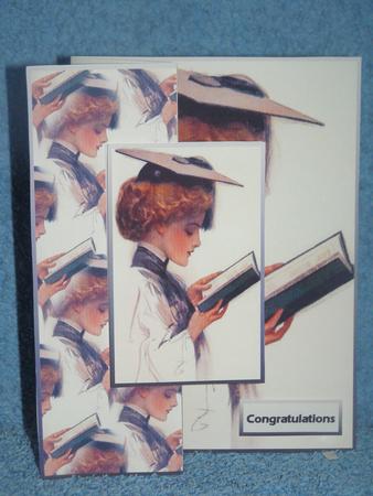 Graduation Fold Back Card with Toppers by Susan Smith