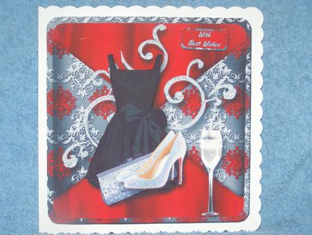 Girls' Night Mock Wrap Card Front by Susan Smith