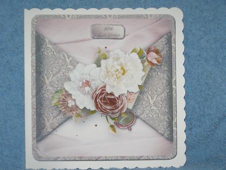 Faded Beauty Mock Wrap Card Front by Susan Smith