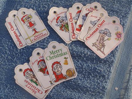 Set of 10 Stella and Friends Christmas Tags by Susan Smith