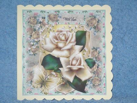Beautiful Antique Roses Topper for 6x6 Cards by Susan Smith