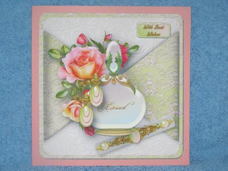Perfume and Jewels Mock Wrap Card Front by Susan Smith