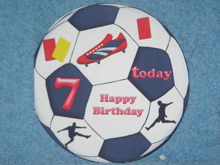 Football Shaped Birhtday Card with Numbers by Susan Smith