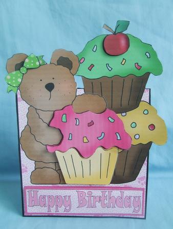 Cupcake Delight Over the Edge Card by Susan Smith