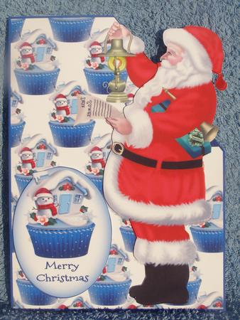 Cupcake Santa Over the Corner by Susan Smith