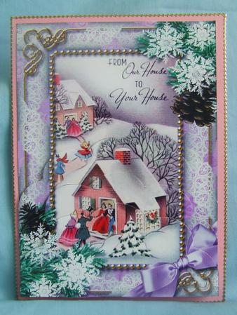 Ours to Yours Snow One Edge Scallop Bottom 7x5inch Stacker by Susan Smith