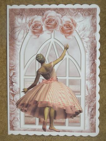 Pink Ballet Window Topper by Susan Smith