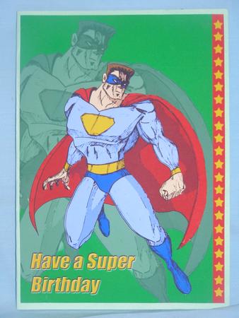 Superhero Birthday (green) - A5 by Susan Smith